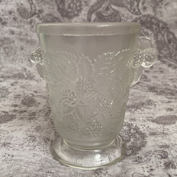 Antique EAPG Hobbs Brockunier Clear Glass Spooner ca 1870 blackberry pattern - Picture 3 of 16